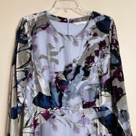 Soft Surroundings Annika Velvet Floral Midi Dress - Picture 5 of 10